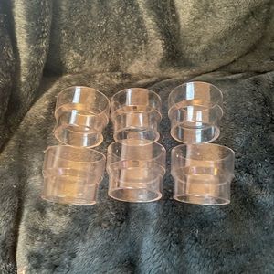 VINTAGE LUCITE NAPKIN RINGS VINTAGE CLEAR LUCITE